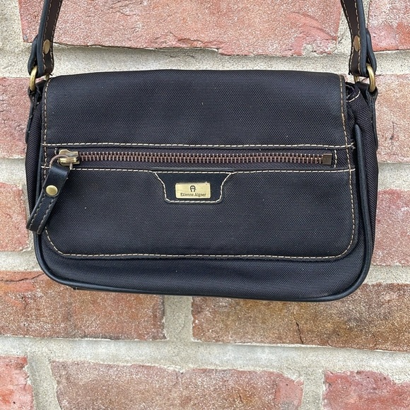 Etienne Aigner Mini Bag Shoulder Black Canvas - Picture 2 of 10